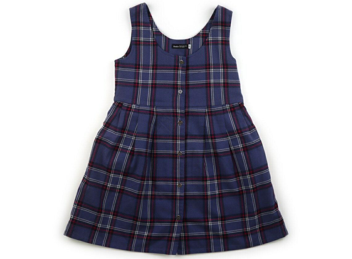 Jumpers - べべ BeBe ジャンパースカート 130 女の子 ブルー、ピンク、チェック 子供服 ベビー服 キッズ アウトレット ユーズド 【中古】キッズ・ベビー・マタニティ