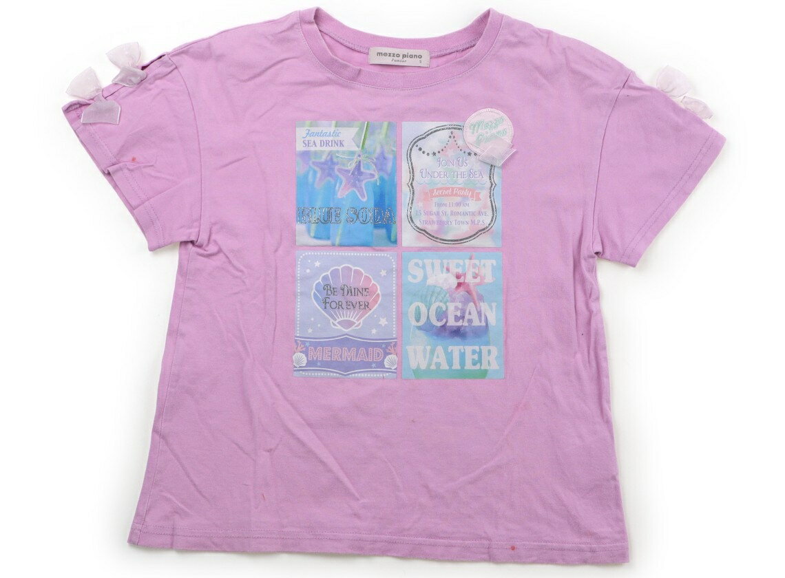 メゾピアノ mezzo piano Tシャツ・カットソー 140 女の子 パープル 子供服 ベビー服 キッズ アウトレット ユーズド 【中古】キッズ・ベビー・マタニティ