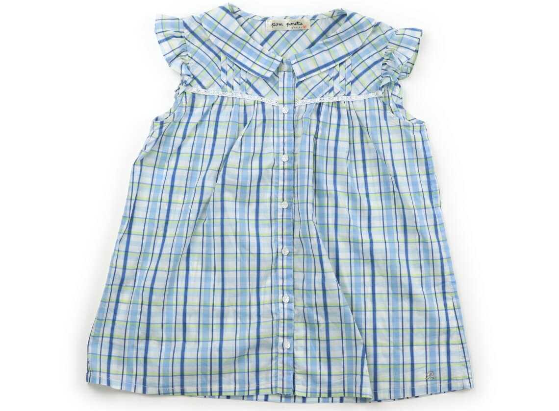 Rakuten - ポンポネット pom ponette シャツ・ブラウス 160 女の子 チェック柄ブルーイエローホワイト 子供服 ベビー服 キッズ アウトレット ユーズド 【中古】キッズ・ベビー・マタニティ
