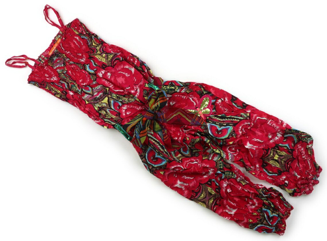 デシグアル Desigual コンビネゾン 130 女の子 マゼンダピンク 総柄 子供服 ベビー服 キッズ アウトレット ユーズド 【中古】キッズ ベビー マタニティ