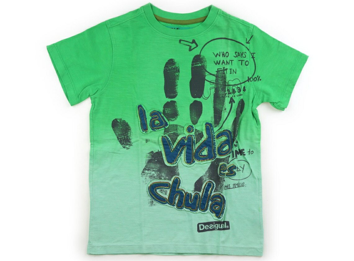 Rakuten - デシグアル Desigual Tシャツ・カットソー 130 男の子 グリーン、青 子供服 ベビー服 キッズ アウトレット ユーズド 【中古】キッズ・ベビー・マタニティ