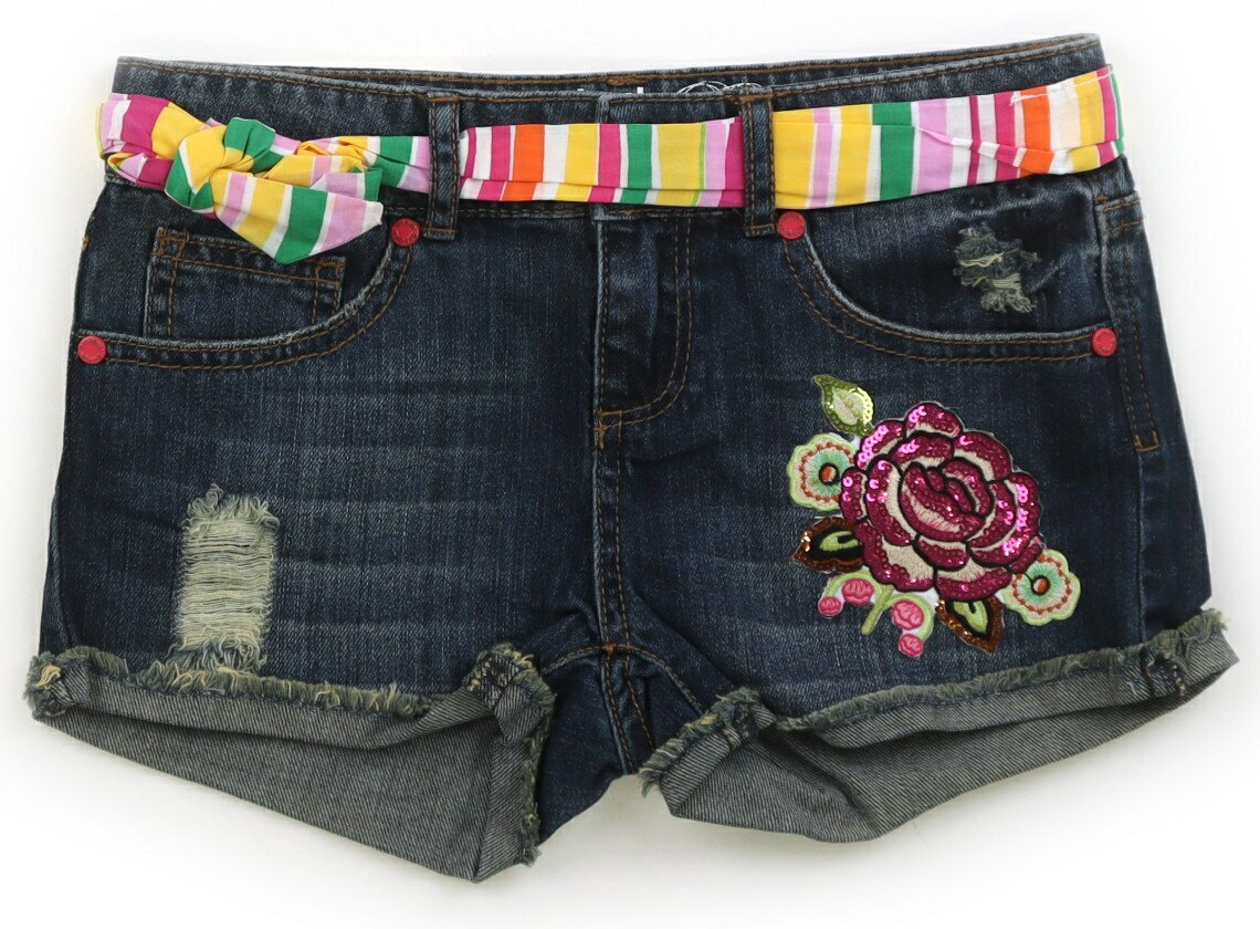 デシグアル Desigual ショートパンツ 130 女の子 インディゴ 子供服 ベビー服 キッズ アウトレット ユーズド 【中古】キッズ・ベビー・マタニティ