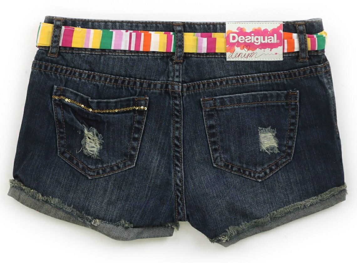 デシグアル Desigual ショートパンツ 130 女の子 インディゴ 子供服 ベビー服 キッズ アウトレット ユーズド 【中古】キッズ・ベビー・マタニティ