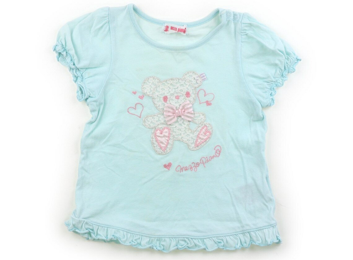 メゾピアノ mezzo piano Tシャツ・カットソー 100 女の子 パステルカラー・クマ 子供服 ベビー服 キッズ アウトレット ユーズド 【中古】キッズ・ベビー・マタニティ
