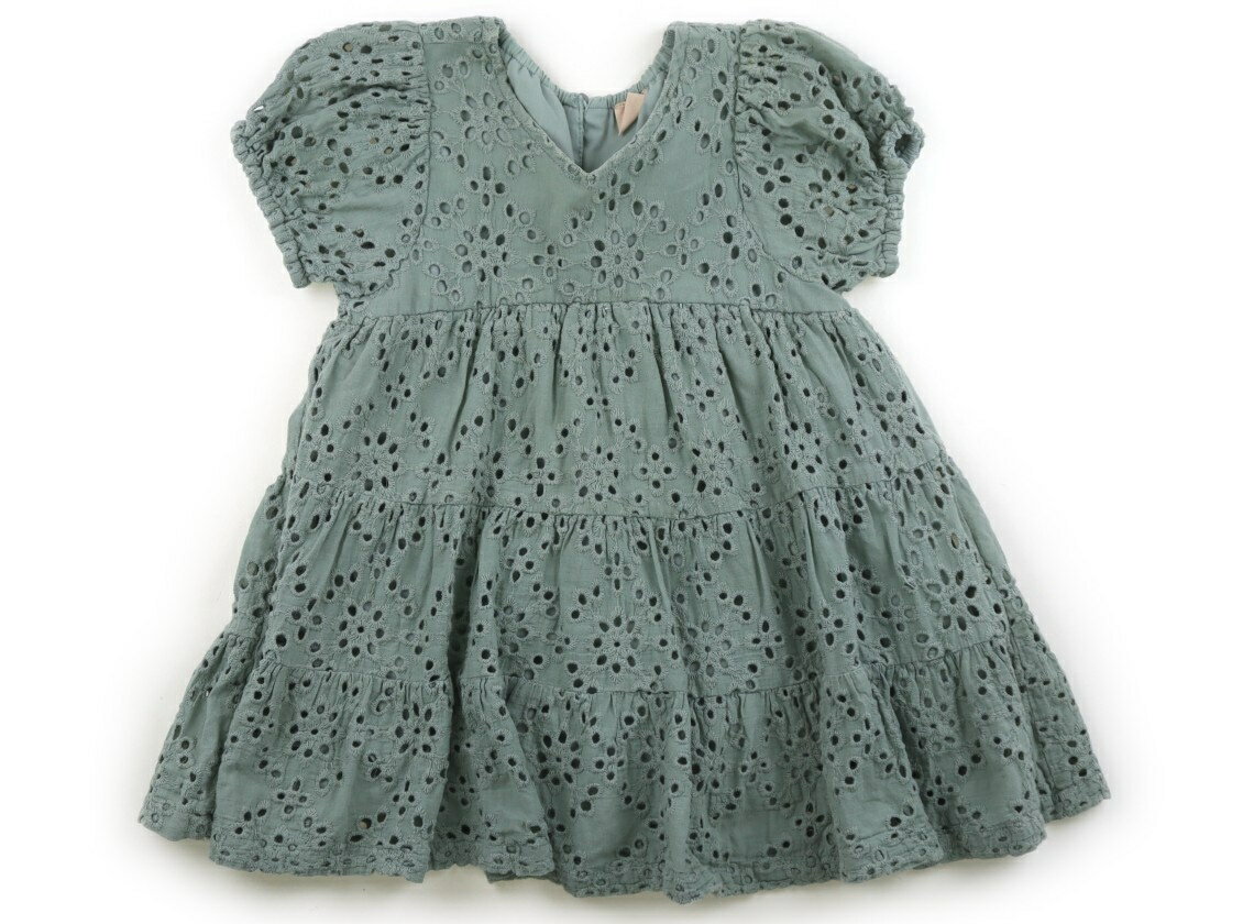 Dresses - プティマイン petit main ワンピース 80 女の子 くすみ黄緑 子供服 ベビー服 キッズ アウトレット ユーズド 【中古】キッズ・ベビー・マタニティ