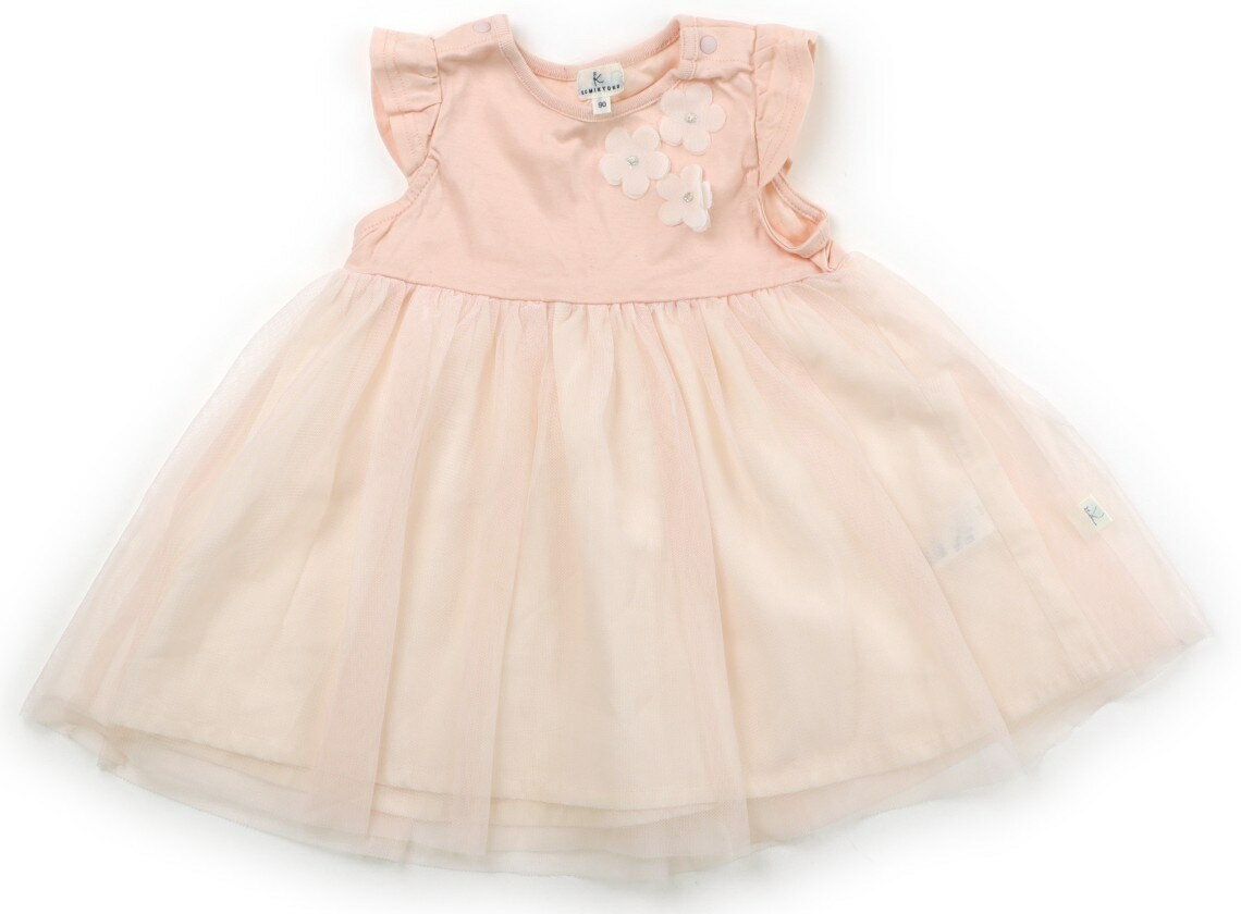 組曲 Kumikyoku ワンピース 90 女の子 ピンク、花、チュール 子供服 ベビー服 キッズ アウトレット ユーズド 【中古】キッズ・ベビー・マタニティ