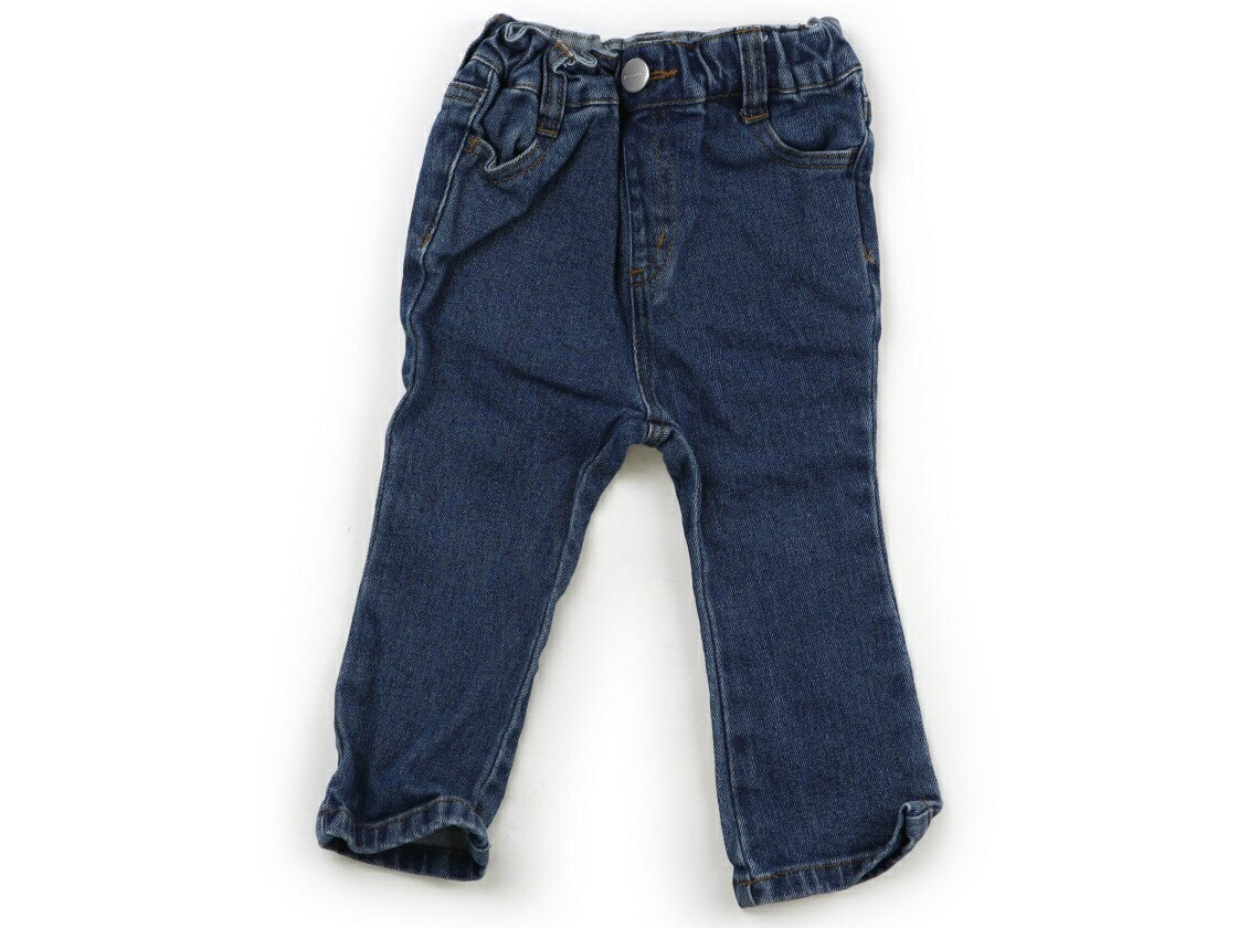 Long-Trousers, Trousers - プティマイン petit main ジーンズ 80 女の子 ウォッシュブルー、ハート 子供服 ベビー服 キッズ アウトレット ユーズド 【中古】キッズ・ベビー・マタニティ