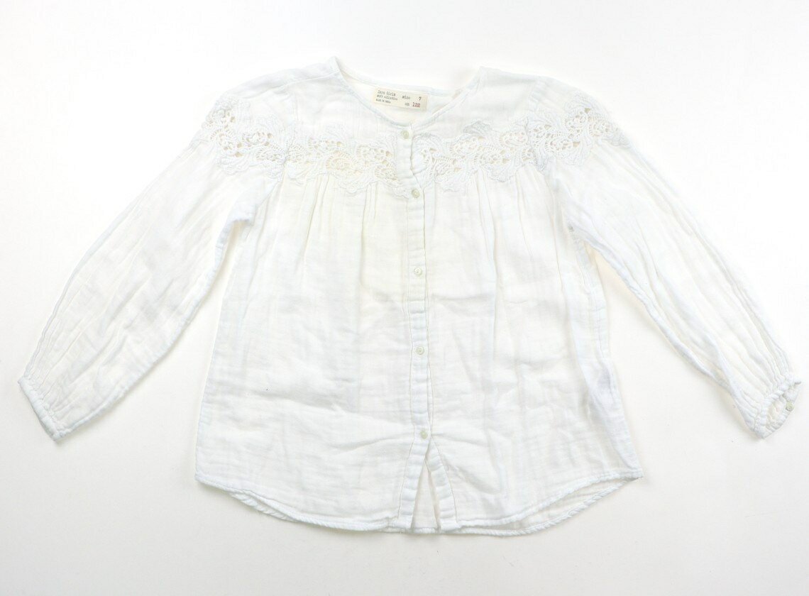 Rakuten - ザラ ZARA シャツ・ブラウス 120 女の子 白、レース 子供服 ベビー服 キッズ アウトレット ユーズド 【中古】キッズ・ベビー・マタニティ