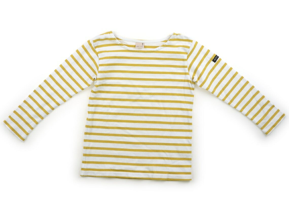 Rakuten - プティマイン petit main Tシャツ・カットソー 130 女の子 マスタードイエローボーダー 子供服 ベビー服 キッズ アウトレット ユーズド 【中古】キッズ・ベビー・マタニティ