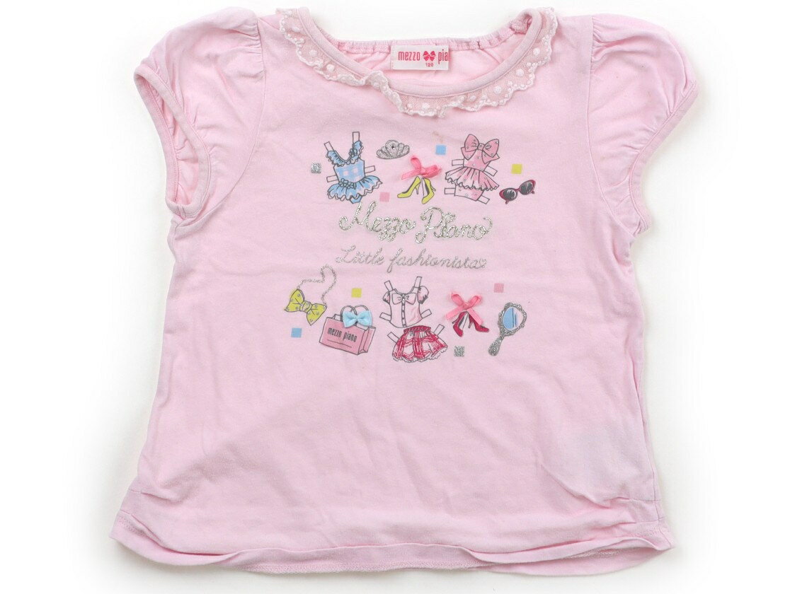 メゾピアノ mezzo piano Tシャツ・カットソー 120 女の子 ピンク 子供服 ベビー服 キッズ アウトレット ユーズド 【中古】キッズ・ベビー・マタニティ