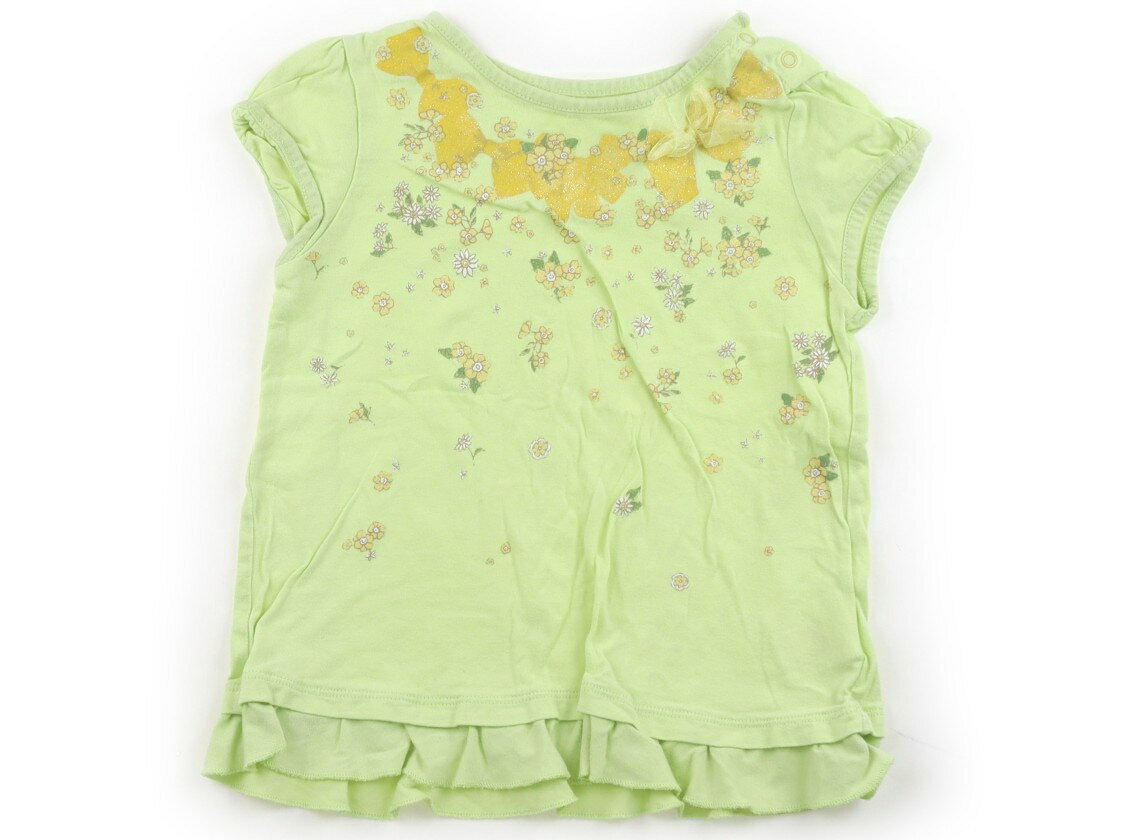 コムサフォセット COMME CA FOSSETTE チュニック 100 女の子 ライトグリーン・イエロー花柄 子供服 ベビー服 キッズ アウトレット ユーズド 【中古】キッズ・ベビー・マタニティ