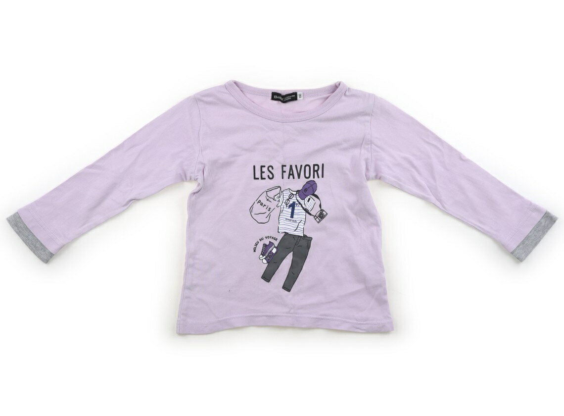 Rakuten - べべ BeBe Tシャツ・カットソー 100 女の子 ラベンダーパープル・グレー 子供服 ベビー服 キッズ アウトレット ユーズド 【中古】キッズ・ベビー・マタニティ