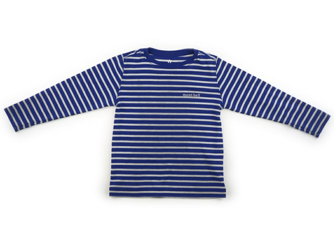 モンベル mont-bell Tシャツ カットソー 110 男の子 ブルーボーダー 子供服 ベビー服 キッズ アウトレット ユーズド 【中古】キッズ ベビー マタニティ