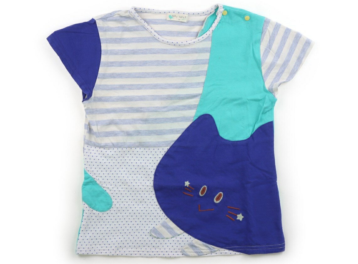 Rakuten - ベイビーチアー babyCheer Tシャツ・カットソー 120 女の子 ブルー系・ボーダー・ドット・ネコ 子供服 ベビー服 キッズ アウトレット ユーズド 【中古】キッズ・ベビー・マタニティ