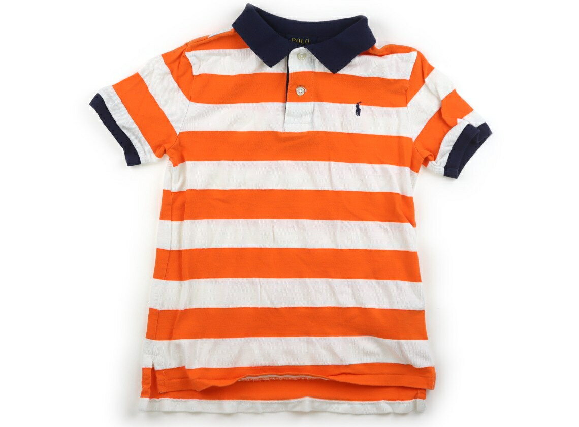 ポロラルフローレン POLO RALPH LAUREN ポロシャツ 130 男の子 オレンジ・ホワイト 子供服 ベビー服 キッズ アウトレット ユーズド 【中古】キッズ・ベビー・マタニティ