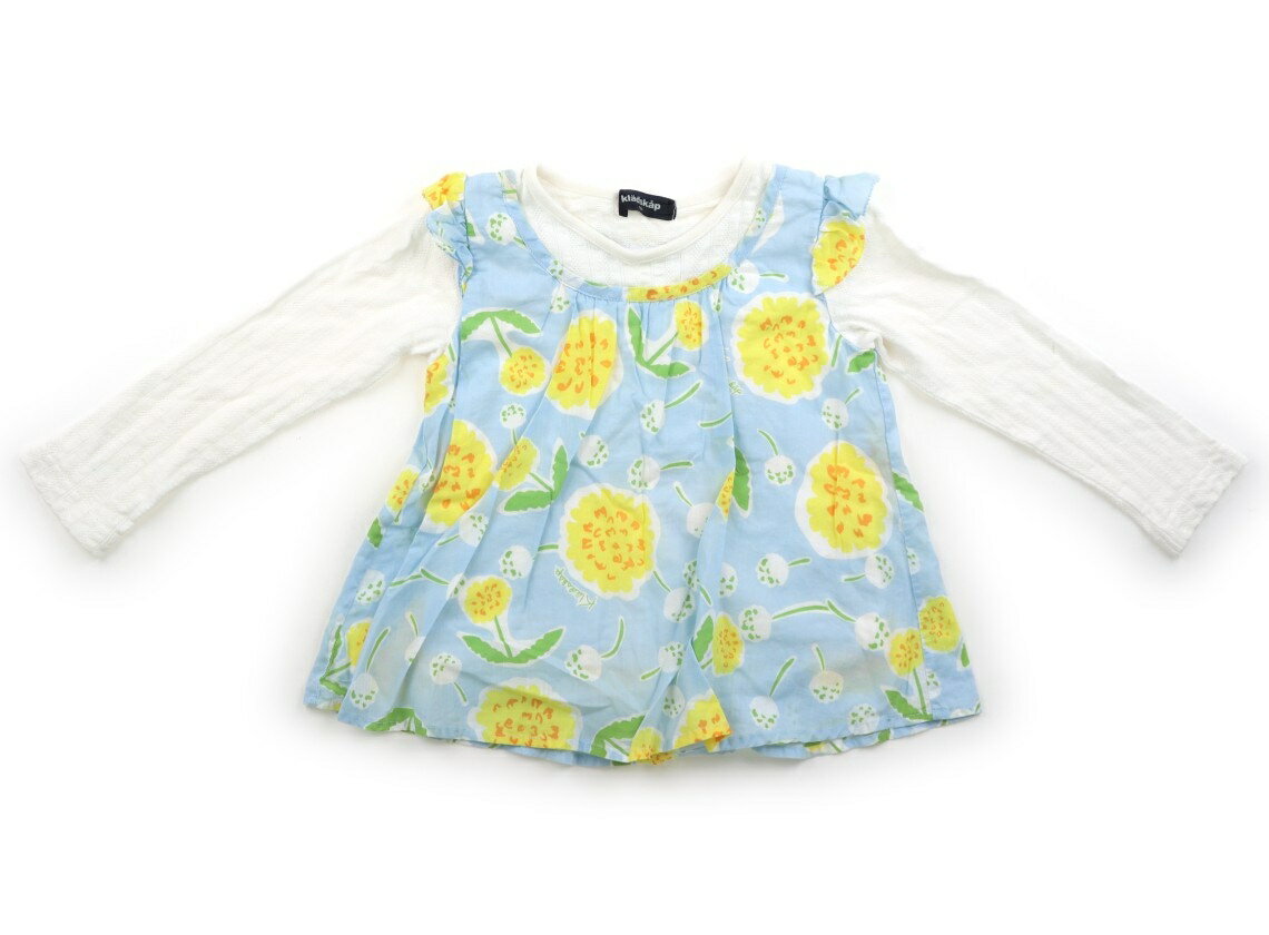 クレードスコープ kladskap タンクトップ・キャミソール 100 女の子 ライトブルー・花柄 子供服 ベビー服 キッズ アウトレット ユーズド 【中古】キッズ・ベビー・マタニティ