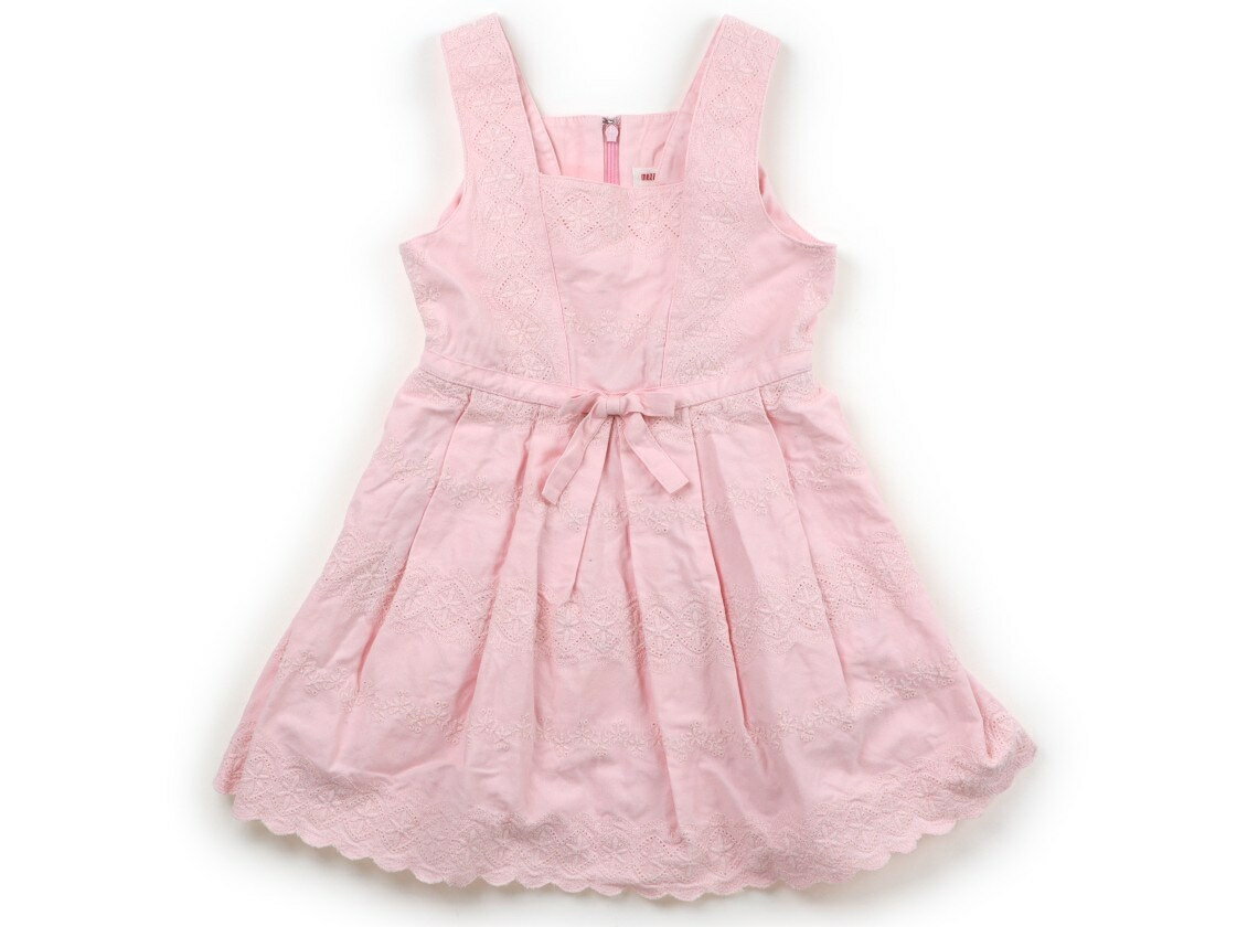 Jumpers - メゾピアノ mezzo piano ジャンパースカート 110 女の子 ピンクレース刺しゅう 子供服 ベビー服 キッズ アウトレット ユーズド 【中古】キッズ・ベビー・マタニティ