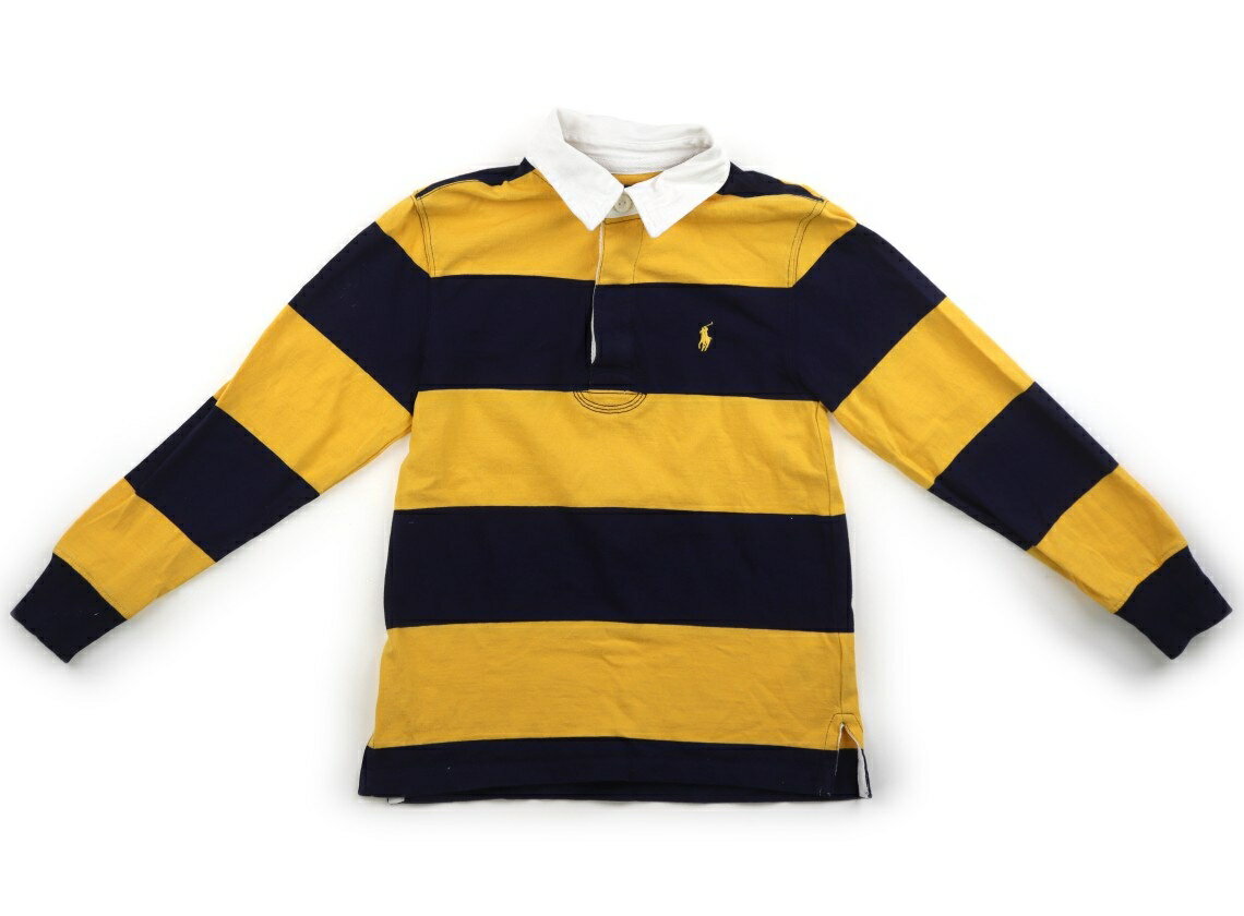 ポロラルフローレン POLO RALPH LAUREN Tシャツ・カットソー 140 男の子 ネイビー・イエローボーダー 子供服 ベビー服 キッズ アウトレット ユーズド 【中古】キッズ・ベビー・マタニティ