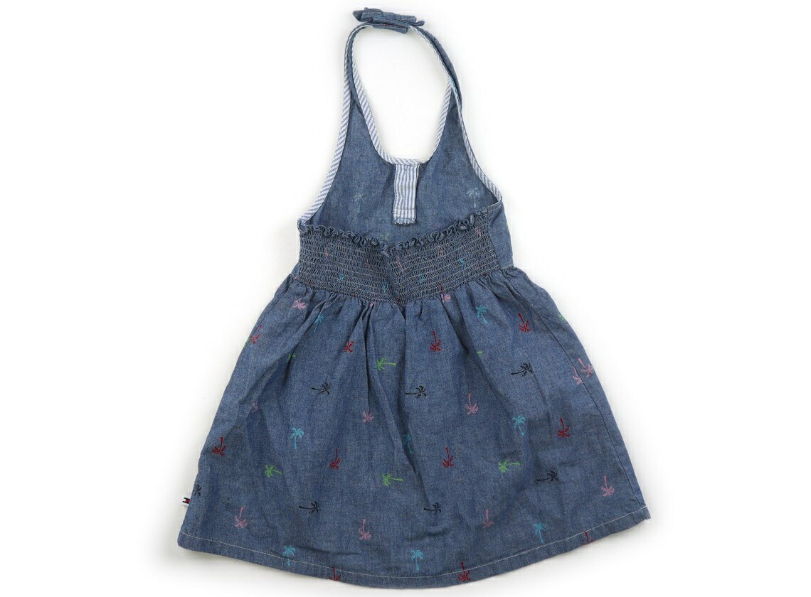 トミーヒルフィガー Tommy Hilfiger ジャンパースカート 80 女の子 水色 子供服 ベ...