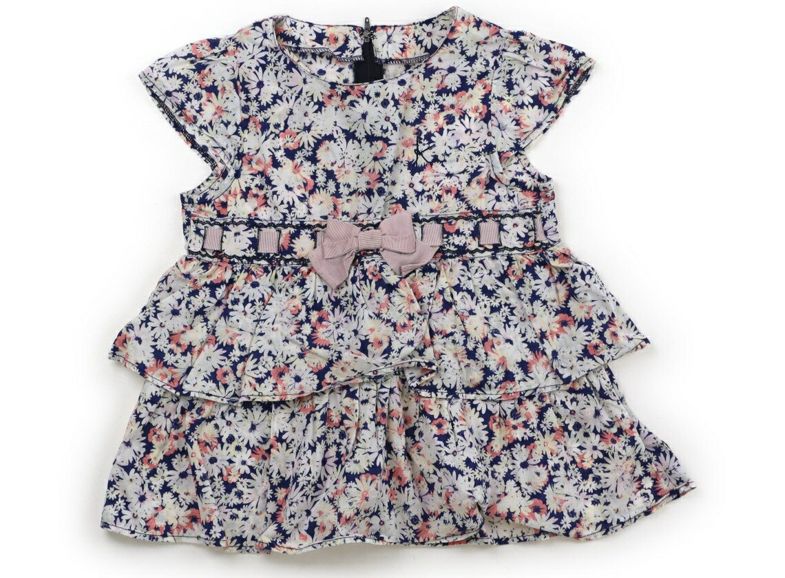 組曲 Kumikyoku チュニック 110 女の子 ブルー・花柄 子供服 ベビー服 キッズ アウトレット ユーズド 【中古】キッズ・ベビー・マタニティ