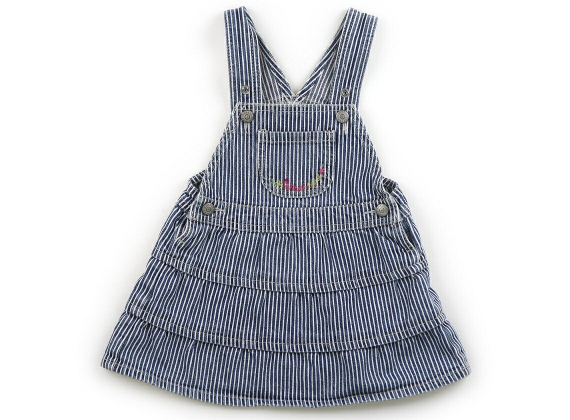 Jumpers - オシュコシュ OSHKOSH ジャンパースカート 80 女の子 ヒッコリーストライプ 子供服 ベビー服 キッズ アウトレット ユーズド 【中古】キッズ・ベビー・マタニティ