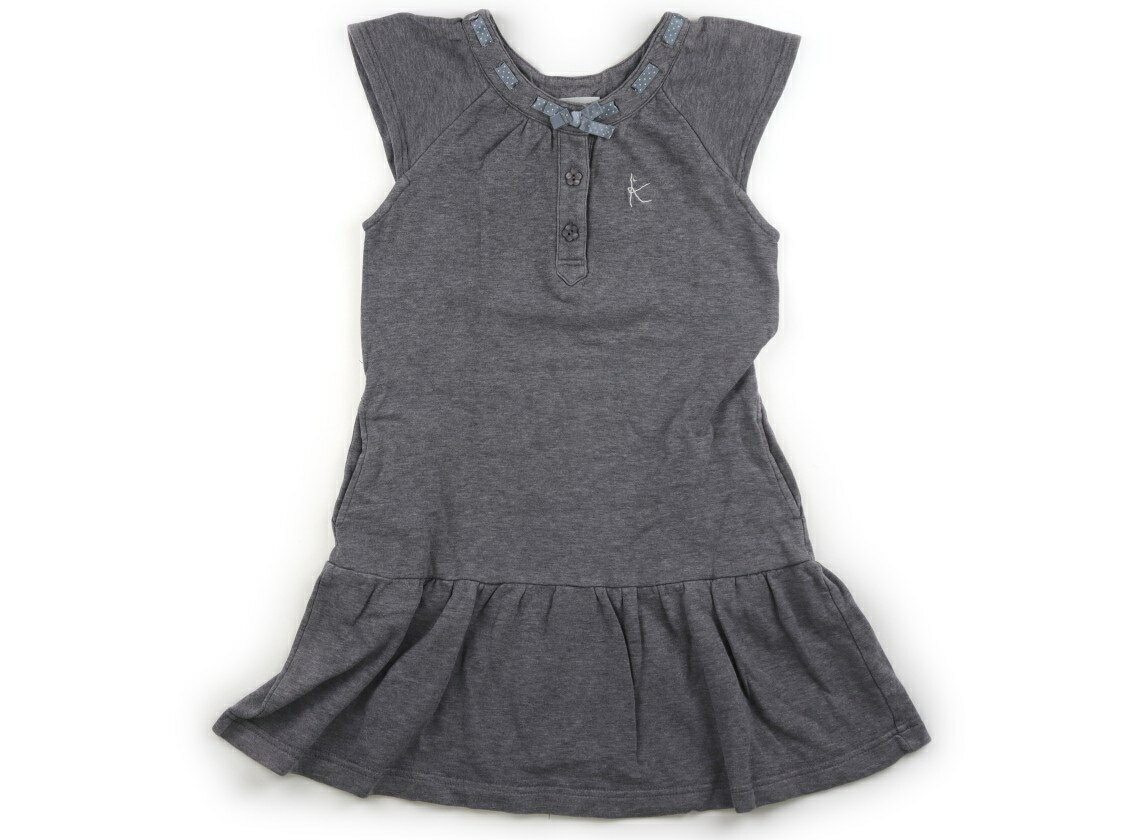 Other - 組曲 Kumikyoku ワンピース 120 女の子 杢グレー・水玉リボン 子供服 ベビー服 キッズ アウトレット ユーズド 【中古】キッズ・ベビー・マタニティ