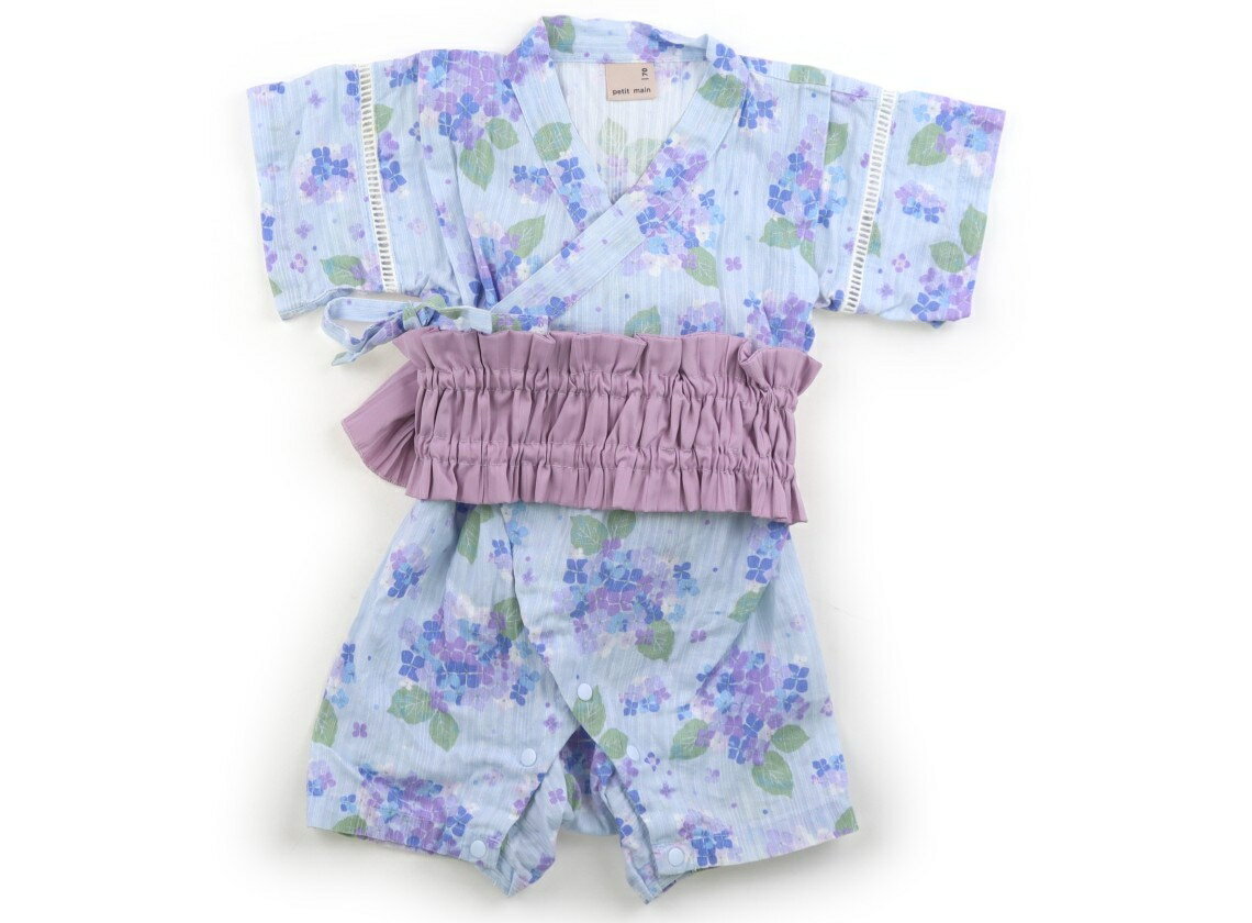 Jinbei （Summer Wear） - プティマイン petit main 浴衣・甚平・季節のイベント 70 女の子 ブルー・紫・アジサイ 子供服 ベビー服 キッズ アウトレット ユーズド 【中古】キッズ・ベビー・マタニティ