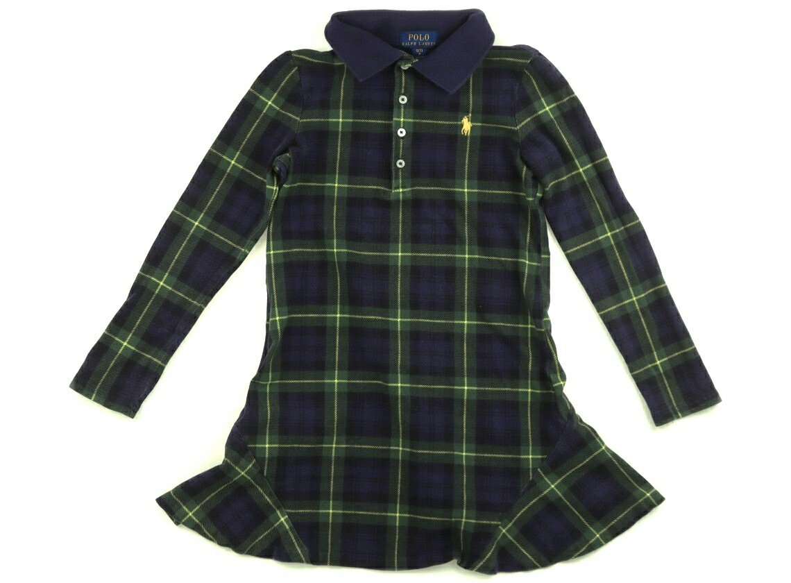 Rakuten - ポロラルフローレン POLO RALPH LAUREN ワンピース 130 女の子 ネイビー・グリーン・チェック 子供服 ベビー服 キッズ アウトレット ユーズド 【中古】キッズ・ベビー・マタニティ