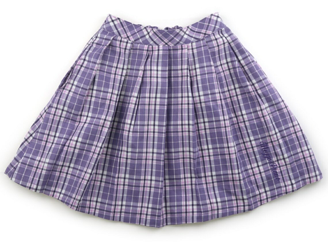 メゾピアノ mezzo piano スカート 140 女の子 ブルーパープル・チェック 子供服 ベビー服 キッズ アウトレット ユーズド 【中古】キッズ・ベビー・マタニティ