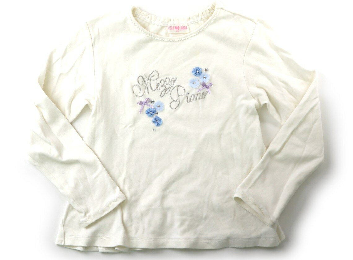 メゾピアノ mezzo piano Tシャツ・カットソー 140 女の子 オフホワイト・花 子供服 ベビー服 キッズ アウトレット ユーズド 【中古】キッズ・ベビー・マタニティ