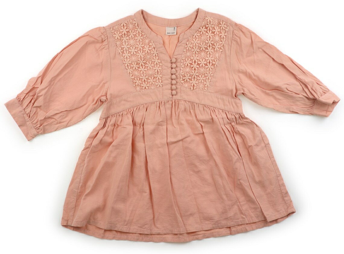 プティマイン petit main ワンピース 110 女の子 アプリコットオレンジ 子供服 ベビー服 キッズ アウトレット ユーズド 【中古】キッズ・ベビー・マタニティ