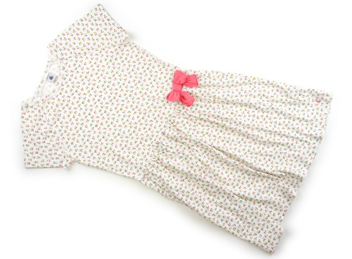 プチバトー PETIT BATEAU ワンピース 150 女の子 オフ地・ピンク・イエロー花柄 子供服 ベビー服 キッズ アウトレット ユーズド 【中古】キッズ・ベビー・マタニティ