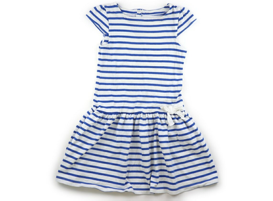 プチバトー PETIT BATEAU ワンピース 140 女の子 青、白 子供服 ベビー服 キッズ アウトレット ユーズド 【中古】キッズ・ベビー・マタニティ