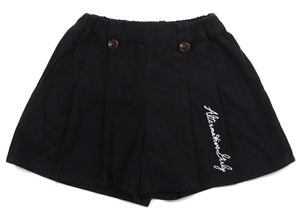 Culottes - アルジー ALGY キュロット 150 女の子 黒　ブランドロゴ 子供服 ベビー服 キッズ アウトレット ユーズド 【中古】キッズ・ベビー・マタニティ