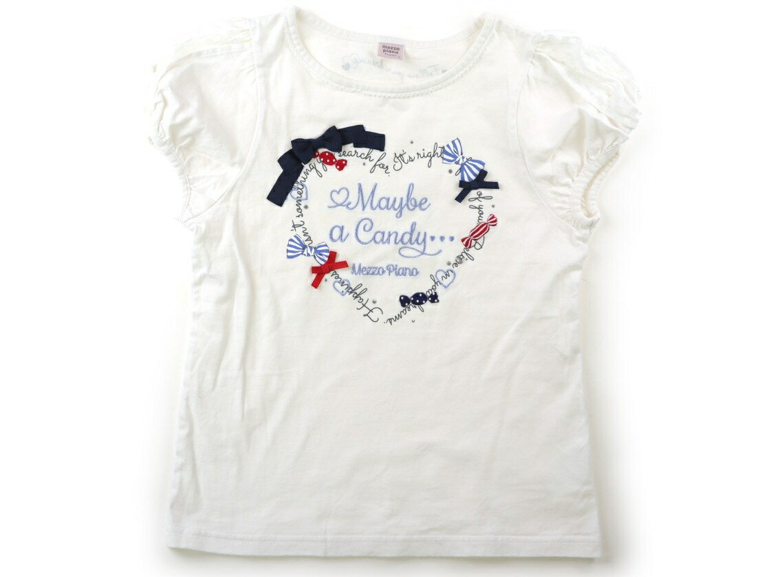 メゾピアノ mezzo piano Tシャツ・カットソー 140 女の子 オフホワイト 子供服 ベビー服 キッズ アウトレット ユーズド 【中古】キッズ・ベビー・マタニティ