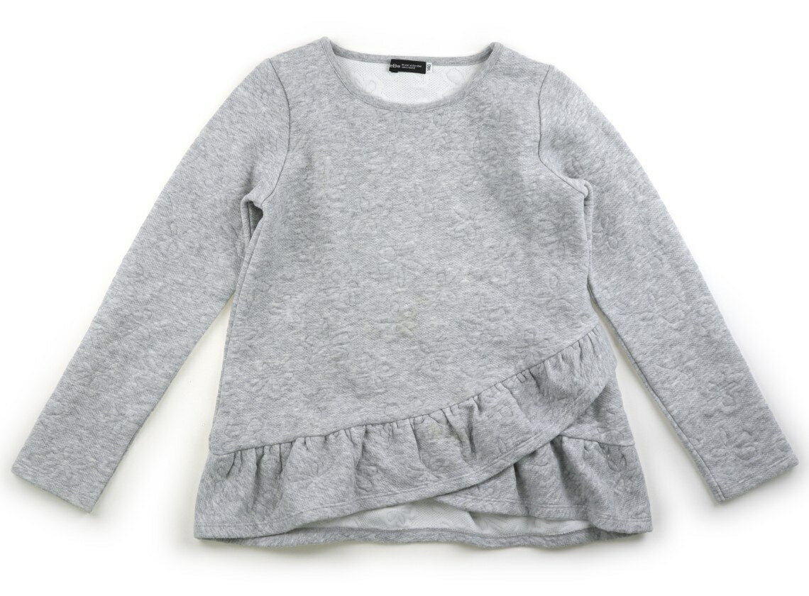 Rakuten - べべ BeBe トレーナー・プルオーバー 140 女の子 杢グレー 子供服 ベビー服 キッズ アウトレット ユーズド 【中古】キッズ・ベビー・マタニティ