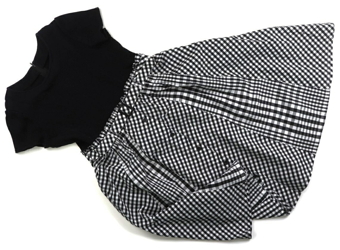 組曲 Kumikyoku ワンピース 160 女の子 ブラック・ホワイト・チェック 子供服 ベビー服 キッズ アウトレット ユーズド 【中古】キッズ・ベビー・マタニティ