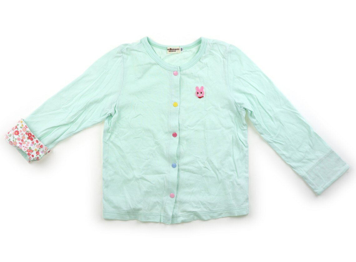 Rakuten - ホットビスケッツ Hot Biscuits カーディガン 120 女の子 ミントグリーン・レッド系花柄 子供服 ベビー服 キッズ アウトレット ユーズド 【中古】キッズ・ベビー・マタニティ