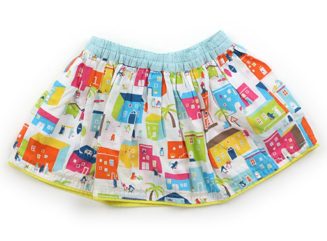 ファミリア familiar スカート 80 女の子 水色、黄色、総柄 子供服 ベビー服 キッズ アウトレット ユーズド 【中古】キッズ・ベビー・マタニティ