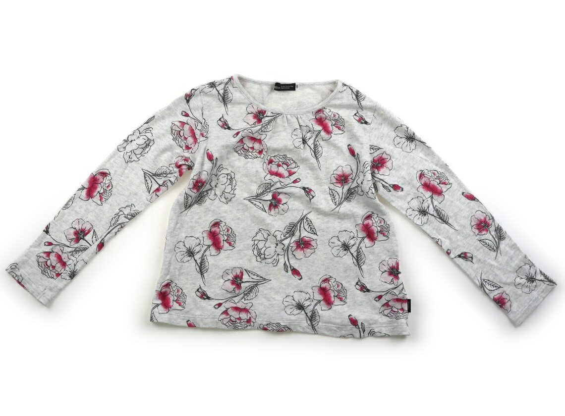 べべ BeBe Tシャツ・カットソー 130 女の子 グレー・お花 子供服 ベビー服 キッズ アウトレット ユーズド 【中古】キッズ・ベビー・マタニティ