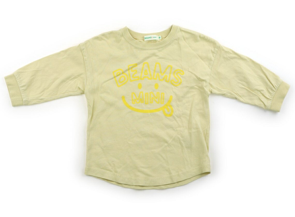 ビームス BEAMS Tシャツ・カットソー 90 女の子 マスタード・イエローロゴ 子供服 ベビー服 キッズ アウトレット ユーズド 【中古】キッズ・ベビー・マタニティ