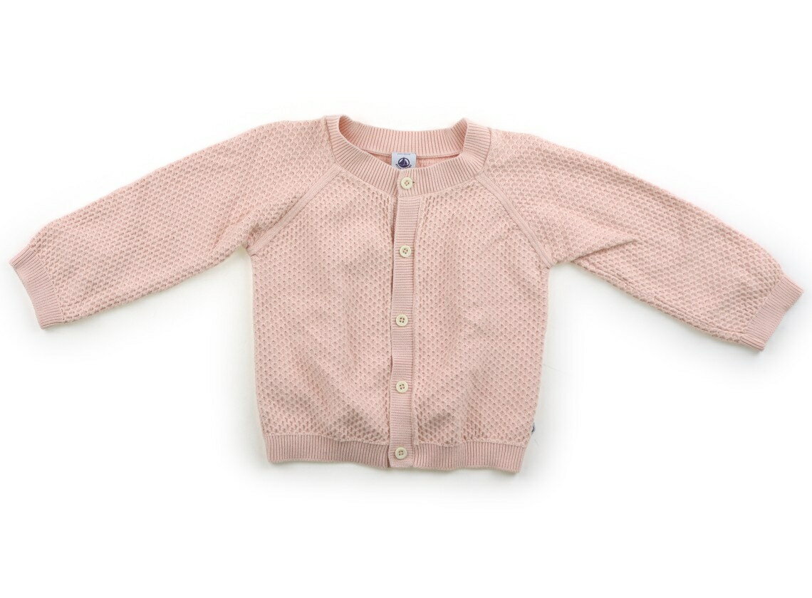 プチバトー PETIT BATEAU カーディガン 80 女の子 パステルピンク 子供服 ベビー服 キッズ アウトレット ユーズド 【中古】キッズ・ベビー・マタニティ