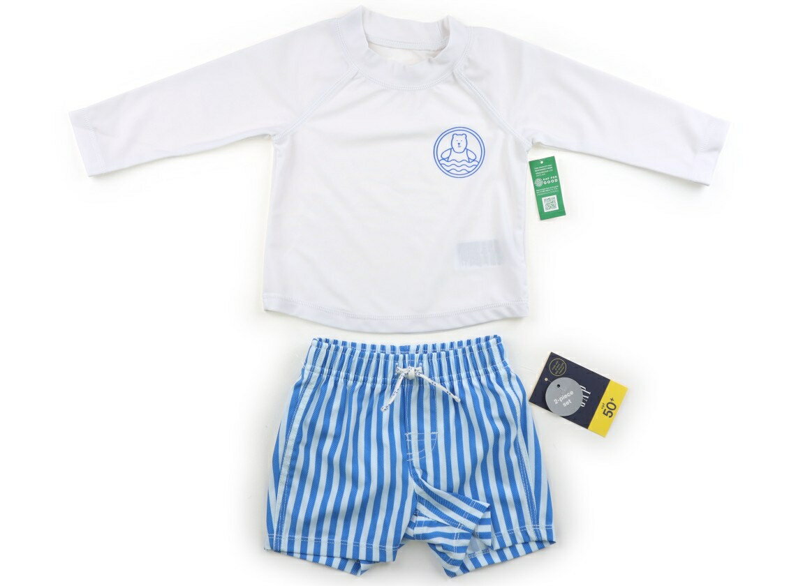 ギャップ GAP 水着 バスローブ 70 男の子 ホワイト ブルーストライプ 子供服 ベビー服 キッズ アウトレット ユーズド 【中古】キッズ ベビー マタニティ