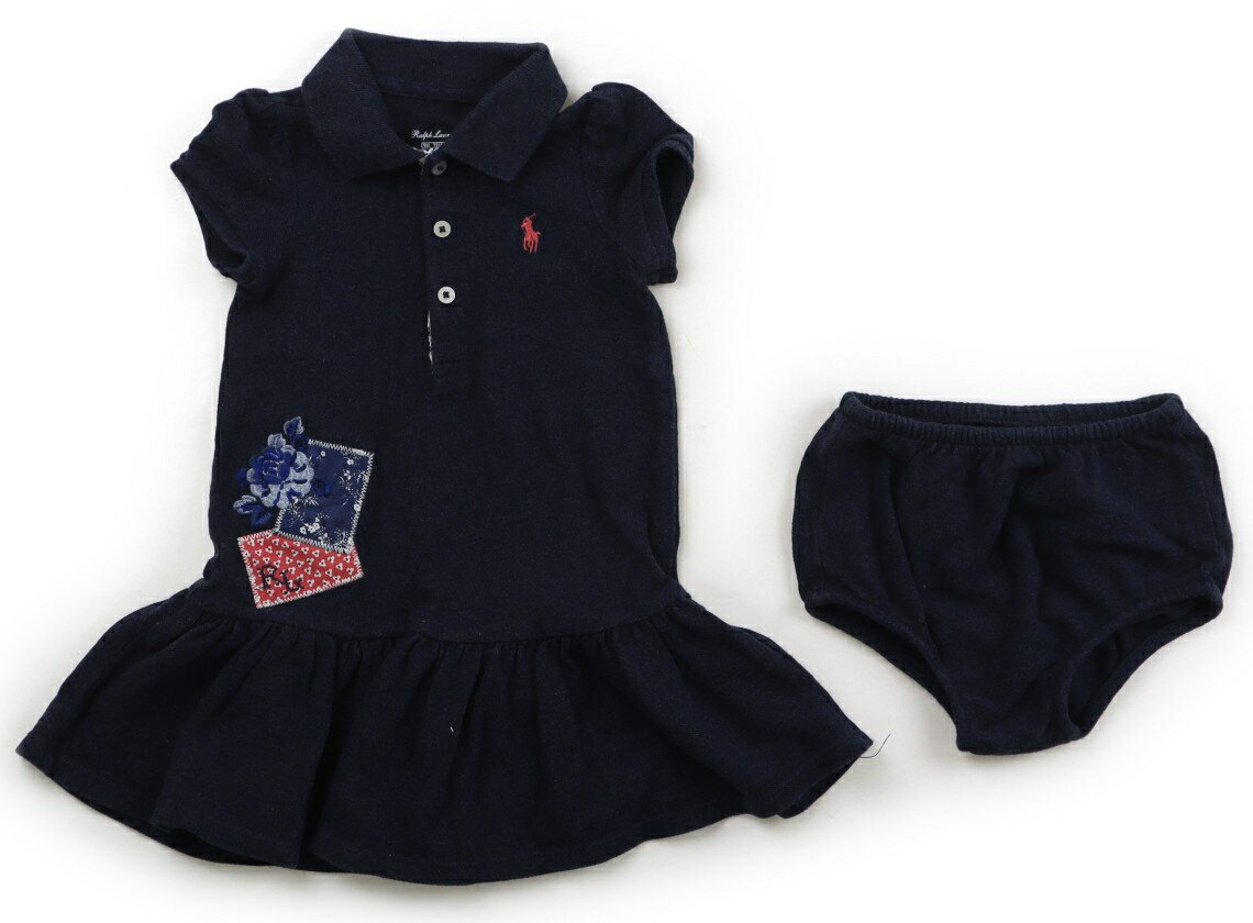 Rakuten - ラルフローレン Ralph Lauren ワンピース 70 女の子 ネイビー、ピンクロゴ 子供服 ベビー服 キッズ アウトレット ユーズド 【中古】キッズ・ベビー・マタニティ