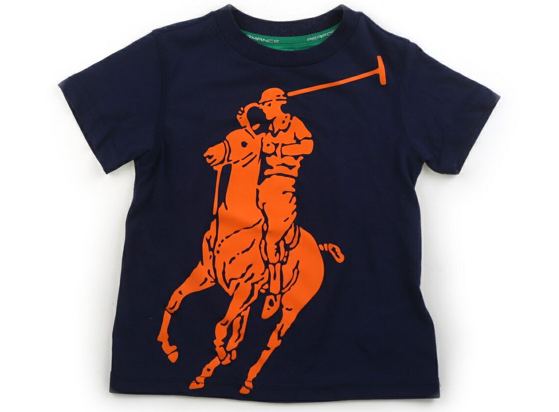 ポロラルフローレン POLO RALPH LAUREN Tシャツ・カットソー 100 男の子 ネイビー・オレンジ 子供服 ベビー服 キッズ アウトレット ユーズド 【中古】キッズ・ベビー・マタニティ