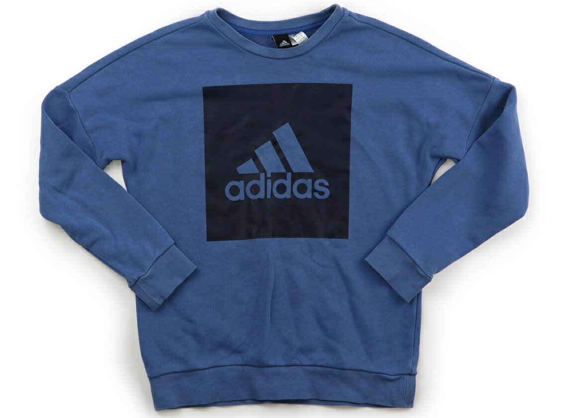 アディダス Adidas トレーナー・プルオーバー 140 男の子 ブルー 子供服 ベビー服 キッズ アウトレット ユーズド 【中古】キッズ・ベビー・マタニティ