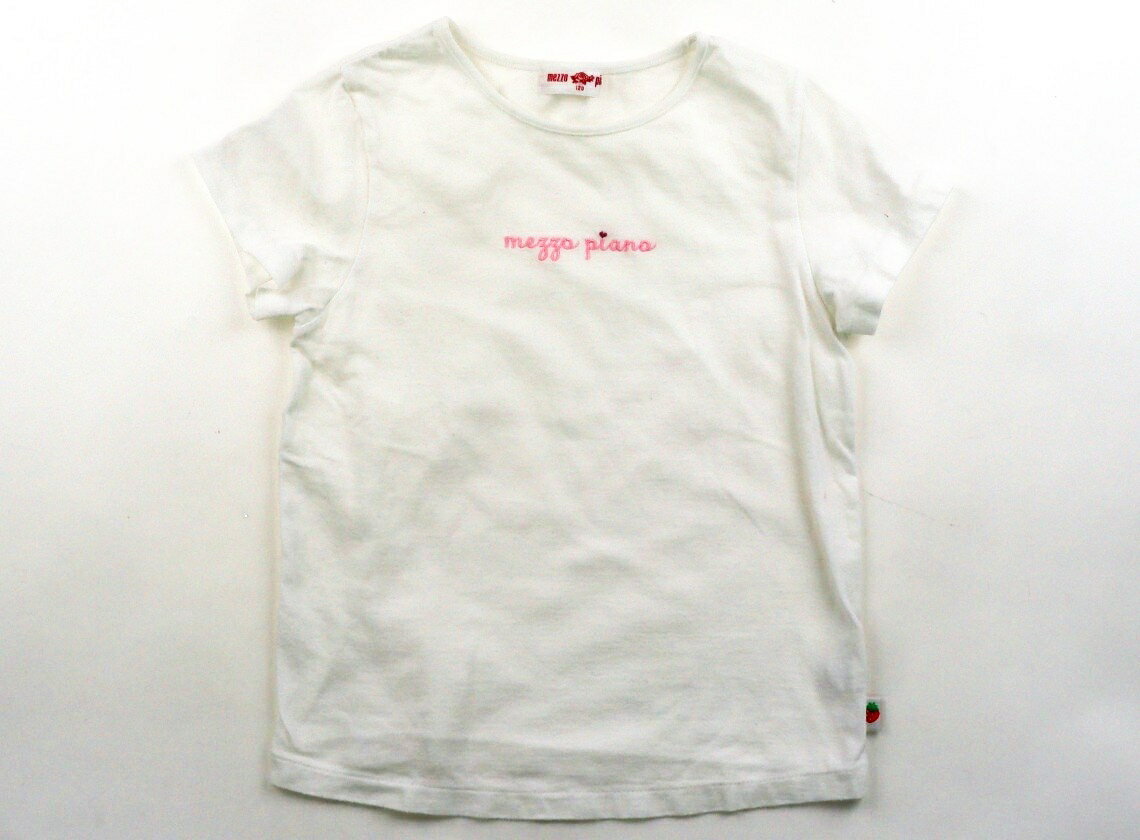 メゾピアノ mezzo piano Tシャツ・カットソー 120 女の子 白 子供服 ベビー服 キッズ アウトレット ユーズド 【中古】キッズ・ベビー・マタニティ