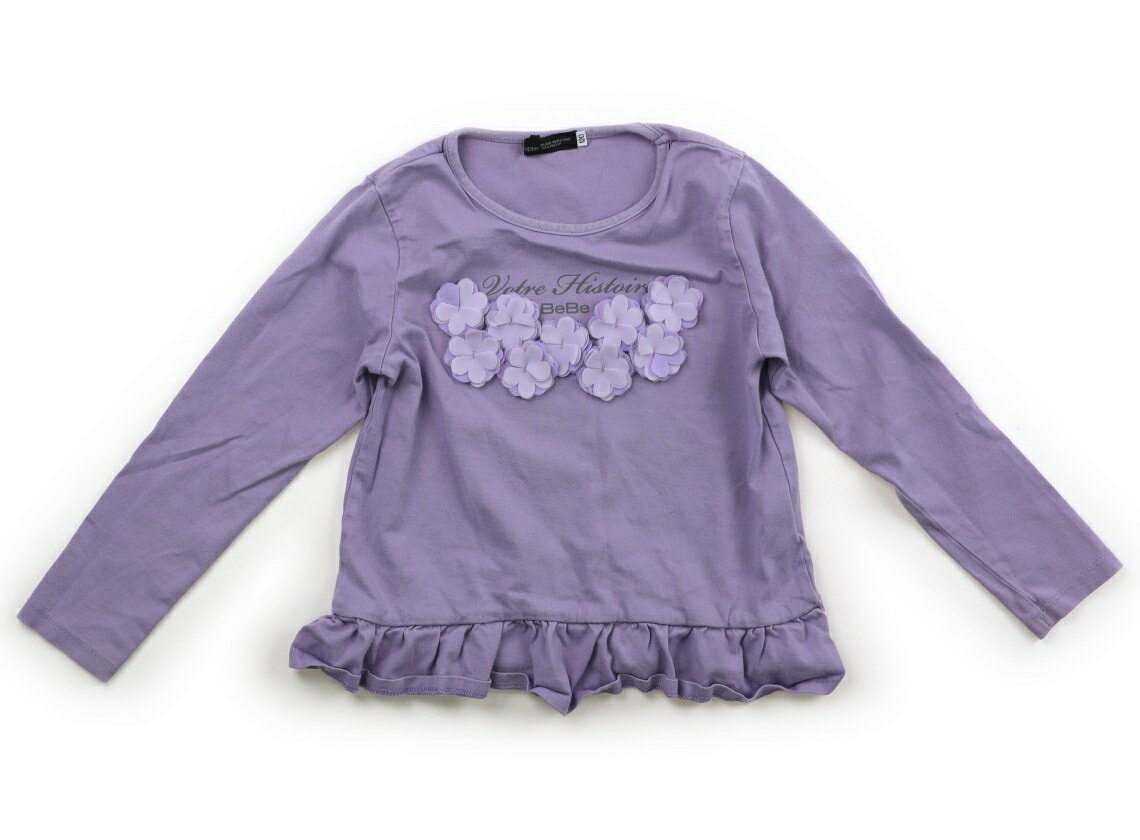 べべ BeBe Tシャツ・カットソー 120 女の子 ラベンダー 子供服 ベビー服 キッズ アウトレット ユーズド 【中古】キッズ・ベビー・マタニティ