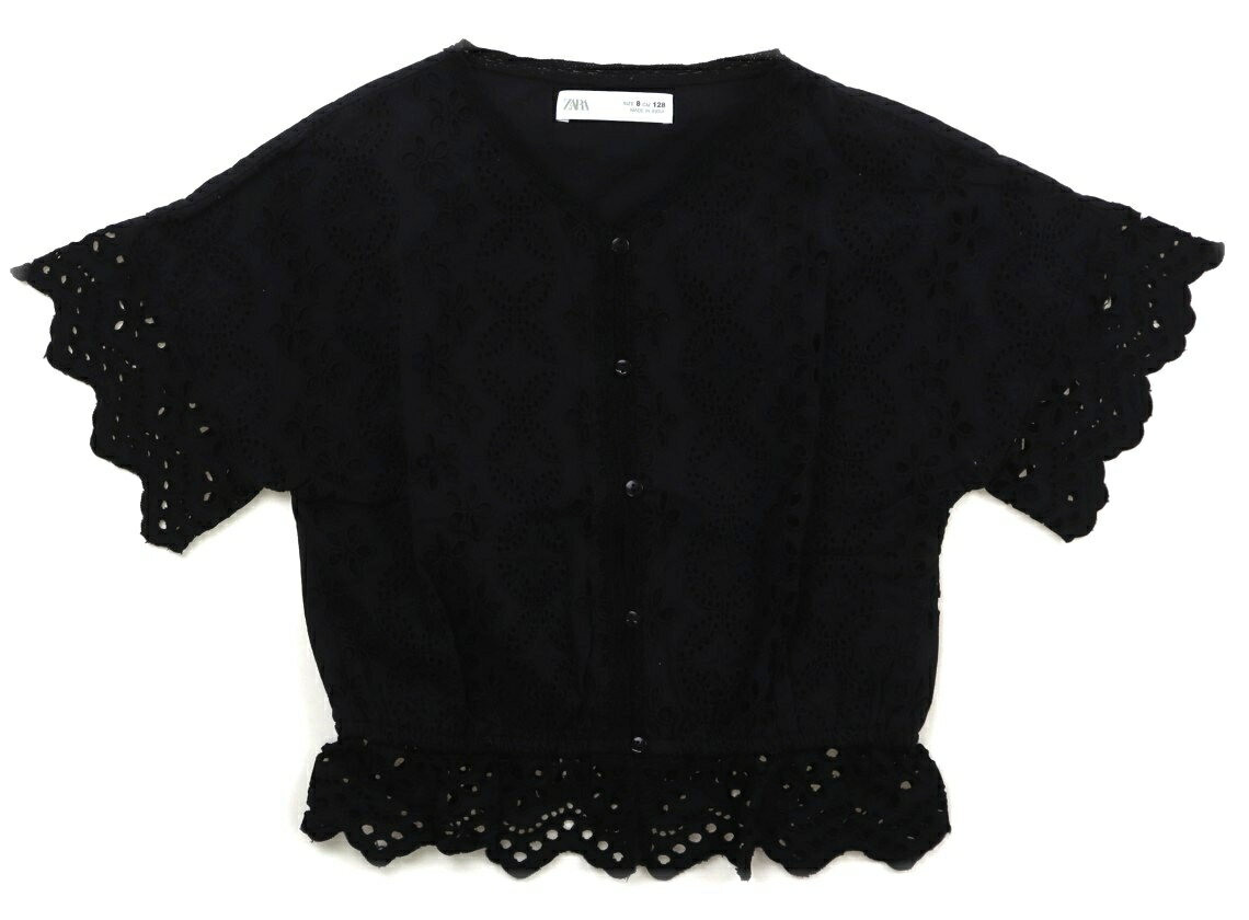 Rakuten - ザラ ZARA カーディガン 120 女の子 黒、花刺繍柄 子供服 ベビー服 キッズ アウトレット ユーズド 【中古】キッズ・ベビー・マタニティ