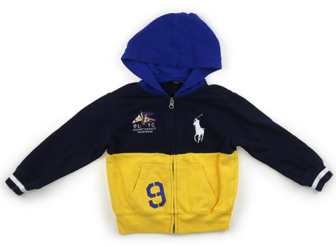 ポロラルフローレン POLO RALPH LAUREN パーカー 100 女の子 ネイビー・イエロー・ブルー 子供服 ベビー服 キッズ アウトレット ユーズド 【中古】キッズ・ベビー・マタニティ